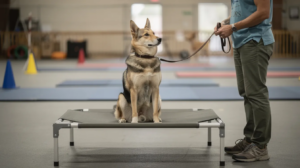 Dog humping behavior training with place command