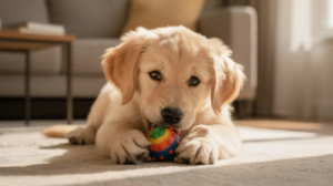 How to get a puppy to stop biting with chew toys