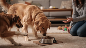 What causes resource guarding in dogs around food bowls